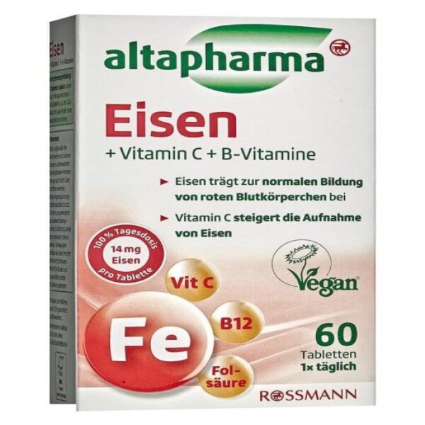 Viên Sắt Altapharma Eisen, 60 Viên