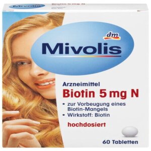 Thuốc Mọc Tóc Mivolis Biotin 5 mg N, 60 Viên